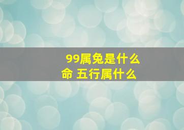 99属兔是什么命 五行属什么